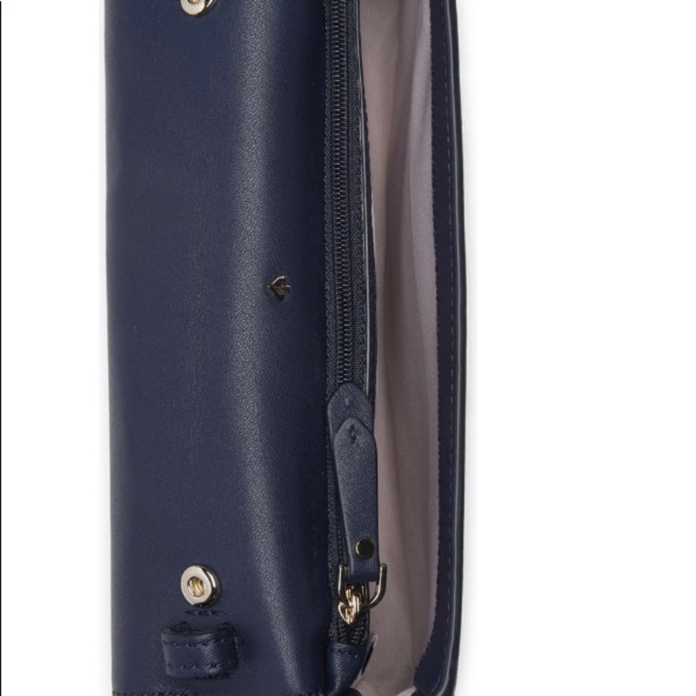 Authentic KATE SPADE leather Cheetah embellished flap magnetic snap Crosby - Picture 11 of 12